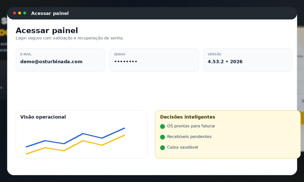 Login seguro com dados fictícios
